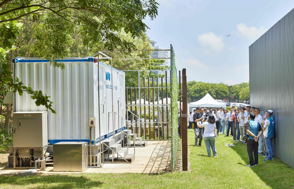 3499拉斯维加斯西大墩窯文化館建置屋頂全綠電及儲能櫃，為兼具創能儲能的永續綠能場域